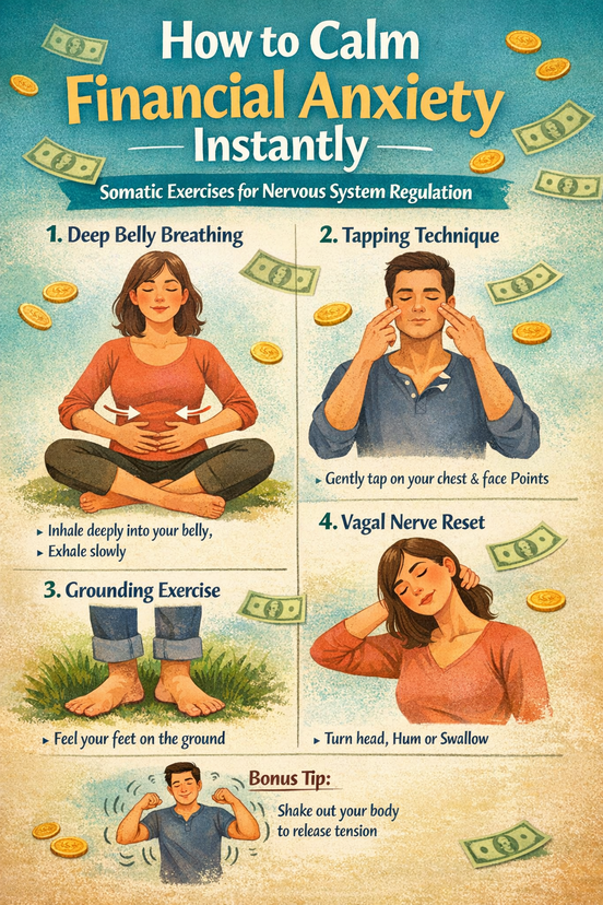 How to Calm Financial Anxiety Instantly: Somatic Exercises for Nervous System Regulation